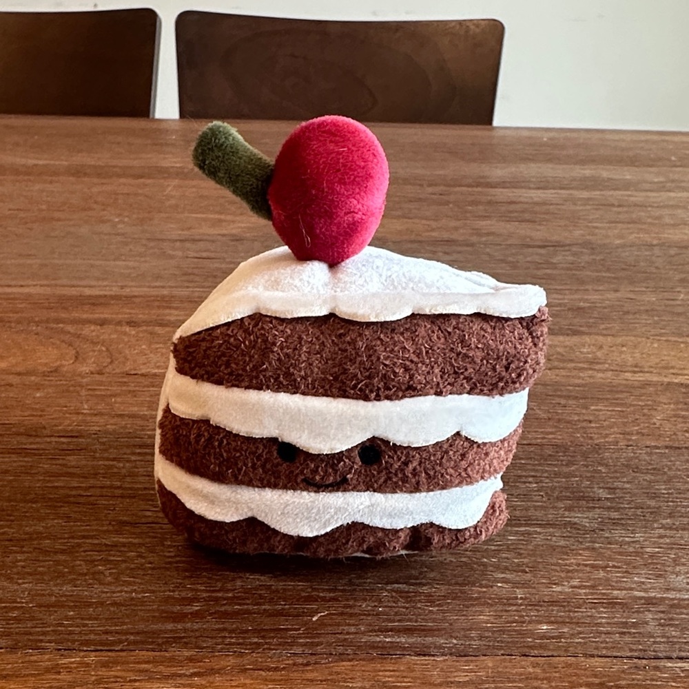 Cherry Cream Cake Plush Keychain Kawaii Dessert Bag Charm Cute Gift